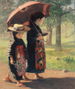 児島虎次郎「登校」